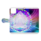 💖宇宙整体♪🌈♪こころからだチャンネル♪💖のuniversal 曼茶羅　meditation Book-Style Smartphone Case:Opened (outside)