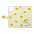 ise-shopのたんぽぽとねこ Book-Style Smartphone Case:Opened (outside)