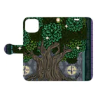 Art by herocca のTHE TREE art by herocca  Book-Style Smartphone Case:Opened (outside)