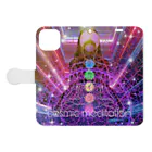 💖宇宙整体♪🌈♪こころからだチャンネル♪💖のcosmic meditation Book-Style Smartphone Case:Opened (outside)