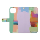 artisticのabstractペインティング Book-Style Smartphone Case:Opened (outside)