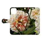 じょにーのflower white2 Book-Style Smartphone Case:Opened (outside)