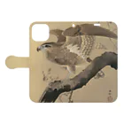 MUGEN ARTの小原古邨　鷹　Ohara Koson / Falcon Book-Style Smartphone Case:Opened (outside)