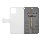 架空屋　好きな指の剣と鞘　Sword and Scabbard Book-Style Smartphone Case:Opened (outside)