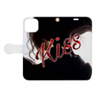 キッチンファラオのKiss デザイン Book-Style Smartphone Case:Opened (outside)