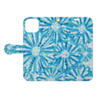 hal+ Harumi Niwanoのblue flower Book-Style Smartphone Case:Opened (outside)