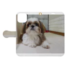 シーズー犬ふくちゃんのお店の癒しのシーズースマホケース Book-Style Smartphone Case:Opened (outside)