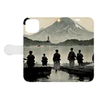 Spl_MuteのFishing For Fuji Book-Style Smartphone Case:Opened (outside)