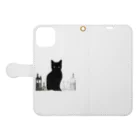 Spl_MuteのFrench cat Book-Style Smartphone Case:Opened (outside)