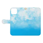 IHYLIのSky/lightblue Book-Style Smartphone Case:Opened (outside)