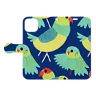 鳥愛のとりとり Book-Style Smartphone Case:Opened (outside)