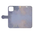 世界美術商店のジヴェルニー近郊のセーヌ川支流(霧) / Branch of the Seine near Giverny (Mist) Book-Style Smartphone Case:Opened (outside)