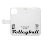 ShibuTのVolleyball(バレーボール) Book-Style Smartphone Case:Opened (outside)