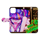 モダンラヂオの【昭和ヤンキー少女】レトロTV Ver. Book-Style Smartphone Case:Opened (outside)