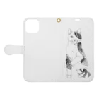 とうきちの三毛猫 Book-Style Smartphone Case:Opened (outside)