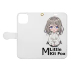みゆみん@YouTuber ／M|Little Kit Foxのみゆみんスマホケース 手帳型スマホケースを開いた場合(外側)