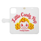 SUNDAYS GRAPHICSのLittle Candy Popちゃん！ 手帳型スマホケースを開いた場合(外側)
