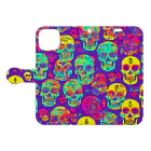 TakashiSのskull wallpaper Book-Style Smartphone Case:Opened (outside)