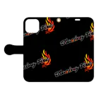 ArayashikI_Japanの炎-Blazing Fire-【手帳型スマホケース】 手帳型スマホケースを開いた場合(外側)