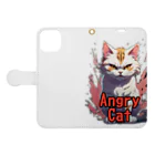 トッパー家のAngry Cat 手帳型スマホケースを開いた場合(外側)