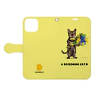 A BECKONING CATの愛をこめてはにゃ束ねこ Book-Style Smartphone Case:Opened (outside)