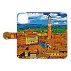 GALLERY misutawoのイタリア シエナの街並み Book-Style Smartphone Case:Opened (outside)