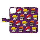 Train Kids! SOUVENIR SHOPのお寿司電車 食べ放題♪ Book-Style Smartphone Case:Opened (outside)