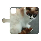 空屋　sorayakusakaの201408161744000　焦げ目の猫 Book-Style Smartphone Case:Opened (outside)