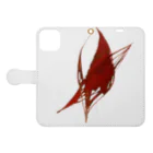 onmycolorの楽描き店の紅 Book-Style Smartphone Case:Opened (outside)