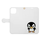 スバルSUZURI店のnaughty penguin 01 手帳型スマホケースを開いた場合(外側)