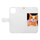 tefutefvの猫のイラストグッズ Book-Style Smartphone Case:Opened (outside)