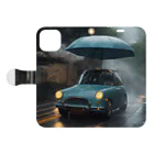 nonbiri-yaの雨車 Book-Style Smartphone Case:Opened (outside)