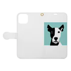 Ki-nacoのMonokurodog Book-Style Smartphone Case:Opened (outside)