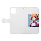 pixel-martのラビちゃん Book-Style Smartphone Case:Opened (outside)