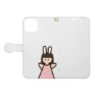 LIKA 線維筋痛症のぴーんちゃん（文字なしVer.） Book-Style Smartphone Case:Opened (outside)