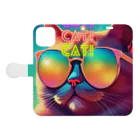 tatuuのShady Cat! Book-Style Smartphone Case:Opened (outside)