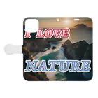 wataru-ingのI LOVE NATURE Book-Style Smartphone Case:Opened (outside)