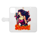 islandmoon13のSHOUT!　【ROCK歌手】シャウト！ Book-Style Smartphone Case:Opened (outside)