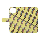 sachiko_goodsの百人美女　浅草寺（黄色） Book-Style Smartphone Case:Opened (outside)