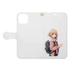 kazoku5のツンデレ女子 Book-Style Smartphone Case:Opened (outside)