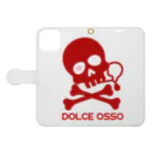 DOLCEOSSOのDOLCE OSSO "ドルチェ オッソ”　レッド Book-Style Smartphone Case:Opened (outside)