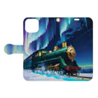 卯月なのかのStarlight Journey 〜悠久の星あかりの旅〜　No.5「Galaxy Express」 Book-Style Smartphone Case:Opened (outside)