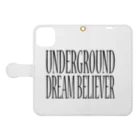 BLACK SHEEP ORIGIN SUZURI SHOPのUNDERGROUD DREAM BELIEVER Book-Style Smartphone Case:Opened (outside)