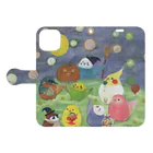 yuuwa sachi のハロウィンインコたち Book-Style Smartphone Case:Opened (outside)