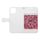 kazu_gのサクラ色の花園 Book-Style Smartphone Case:Opened (outside)