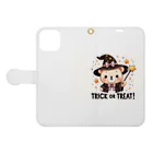 yusaki55maikingのハロウィンのクマウィン Book-Style Smartphone Case:Opened (outside)