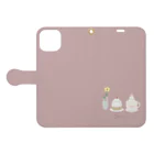 うさぎ雑貨のお店 Charoccinoのうさカフェ・Ｂ Book-Style Smartphone Case:Opened (outside)