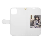 hamusutaroのドレス女の子 Book-Style Smartphone Case:Opened (outside)