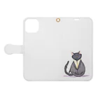 kgymのスーツ猫 Book-Style Smartphone Case:Opened (outside)