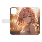 ぶーたんの夕方の公園で Book-Style Smartphone Case:Opened (outside)